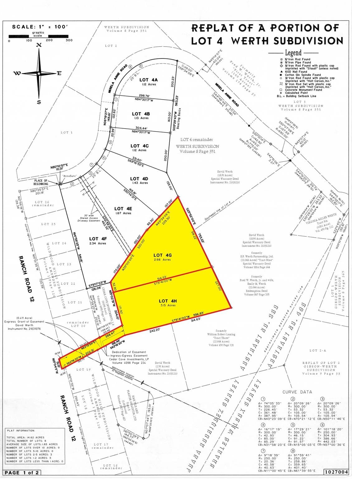 31858 RR 12 None #Lot 4H & 4G